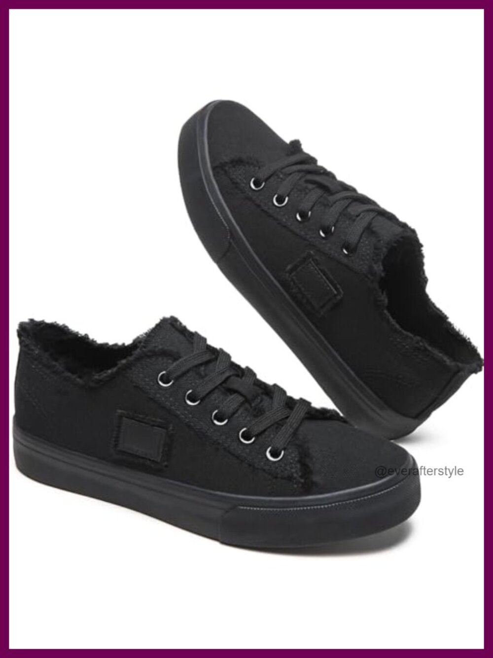 Womens Canvas Tennis Sneakers Lace Up Non Slip Walking Shoes